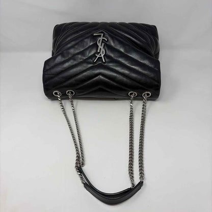 Pre-Owned Saint Laurent Black Leather Designer Handbag