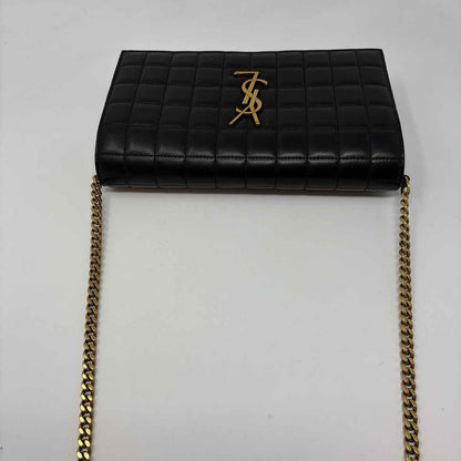 Pre-Owned Saint Laurent Black Leather Designer Handbag