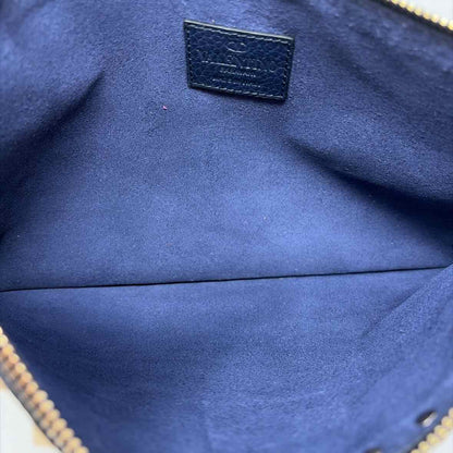 Pre-Owned Valentino Navy Leather Designer Handbag