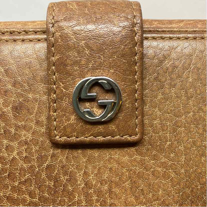 Pre-Owned Gucci Brown Leather Designer Wallet