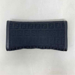 Pre-Owned Fendi Black Canvas Designer Wallet