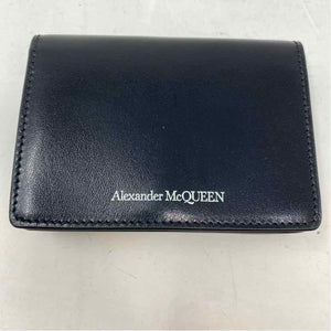 Pre-Owned Alexander McQueen Black Leather Designer Wallet