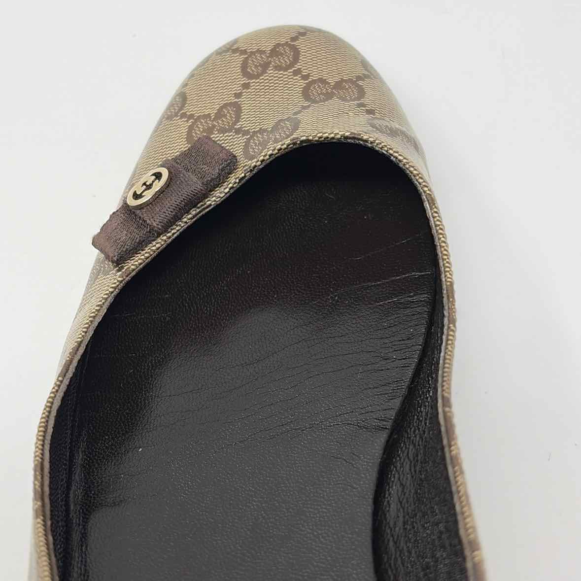 Pre-Owned Gucci Brown Leather Shoe Size 9.5 Designer Shoes