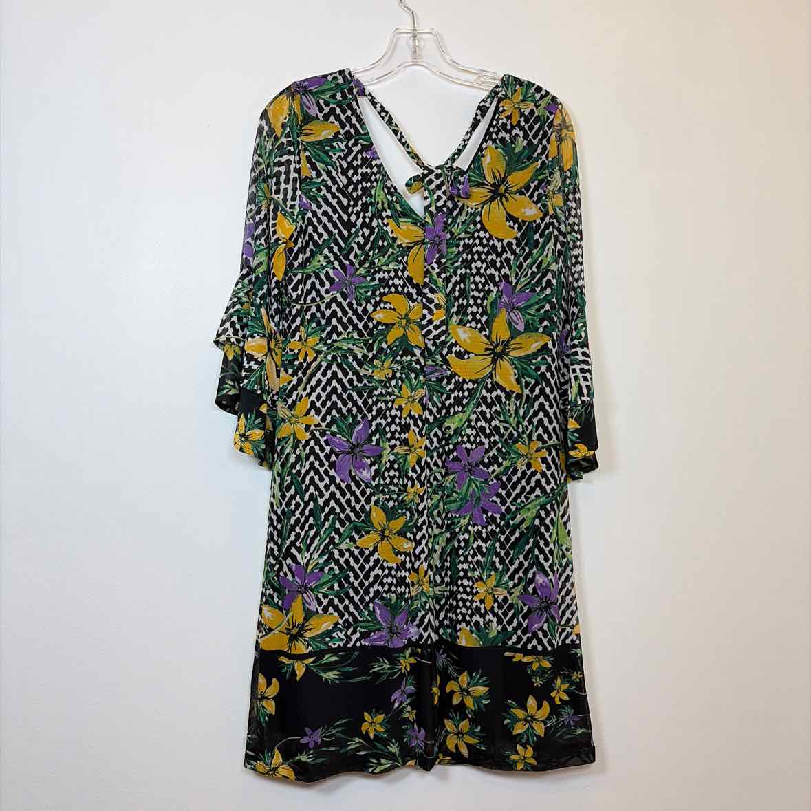 Pre-Owned Size XS Thalia Green Multi Casual Dress