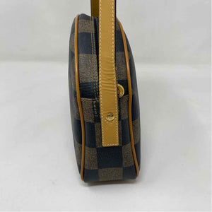Pre-Owned Fendi Check Canvas Designer Handbag
