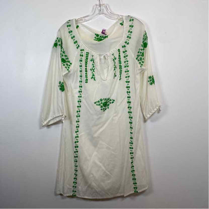 Pre-Owned Size S Christiane Celle White/Green Casual Dress