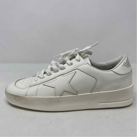 Pre-Owned Golden Goose White Leather Shoe Size 6.5 Designer Shoes