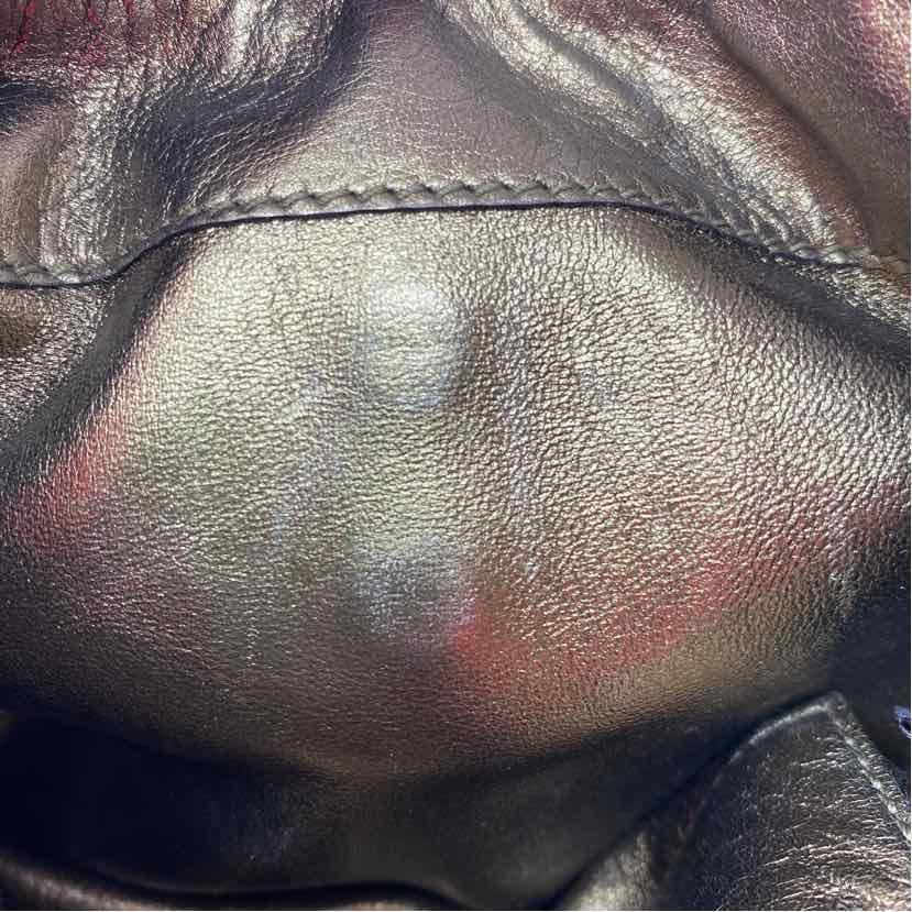 Pre-Owned Gucci Gunmetal Leather Designer Handbag