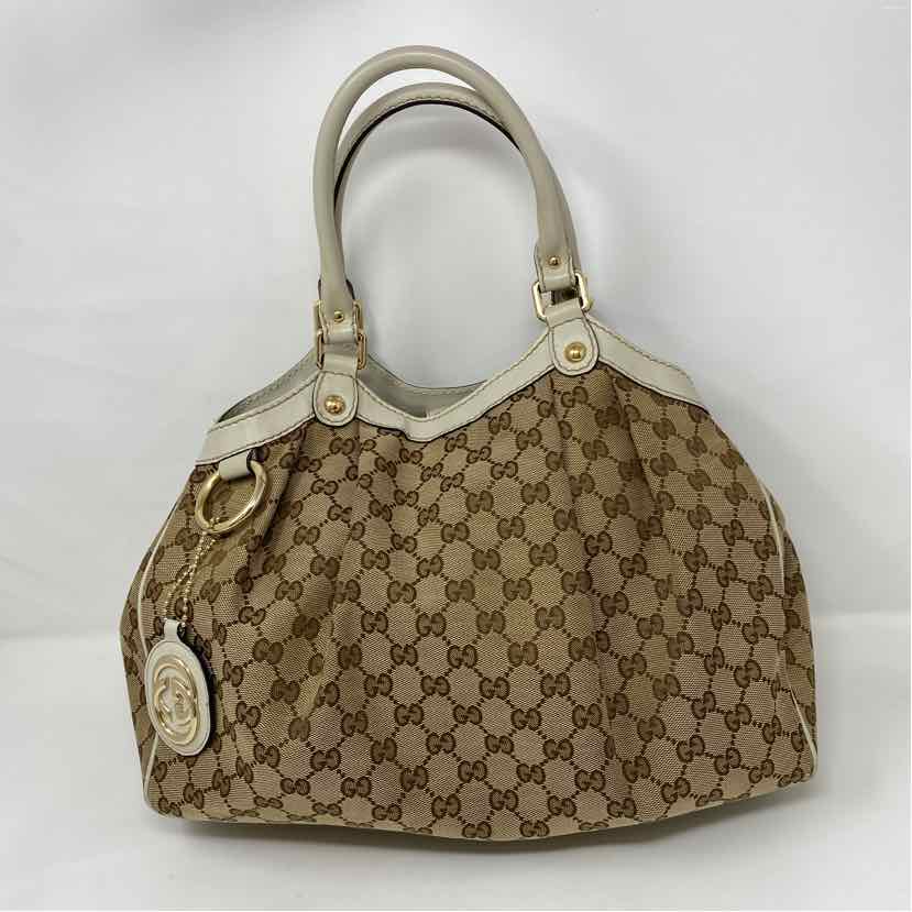 Pre-Owned Gucci Monogram Canvas Designer Handbag