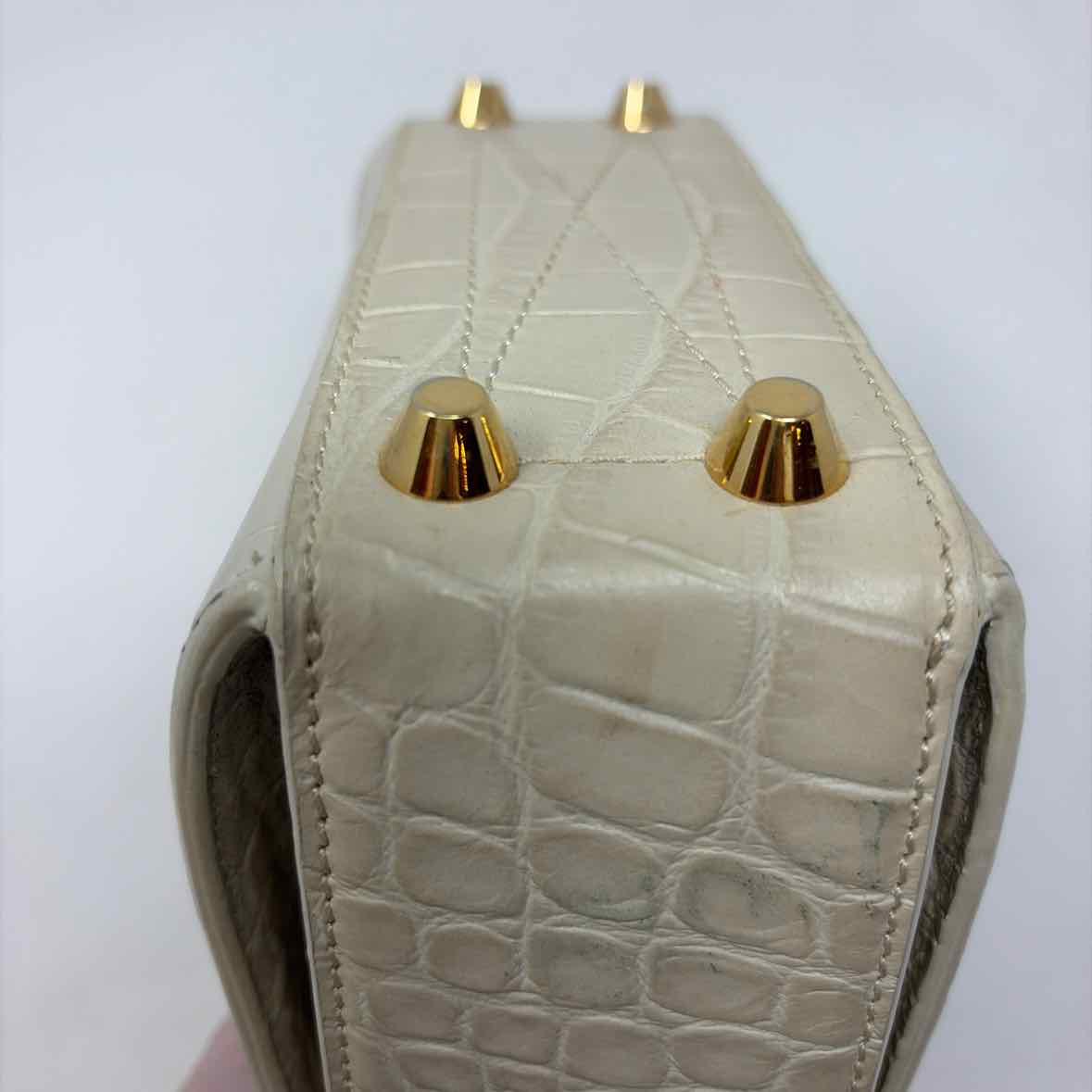 Pre-Owned Alexander McQueen Cream Leather Designer Handbag