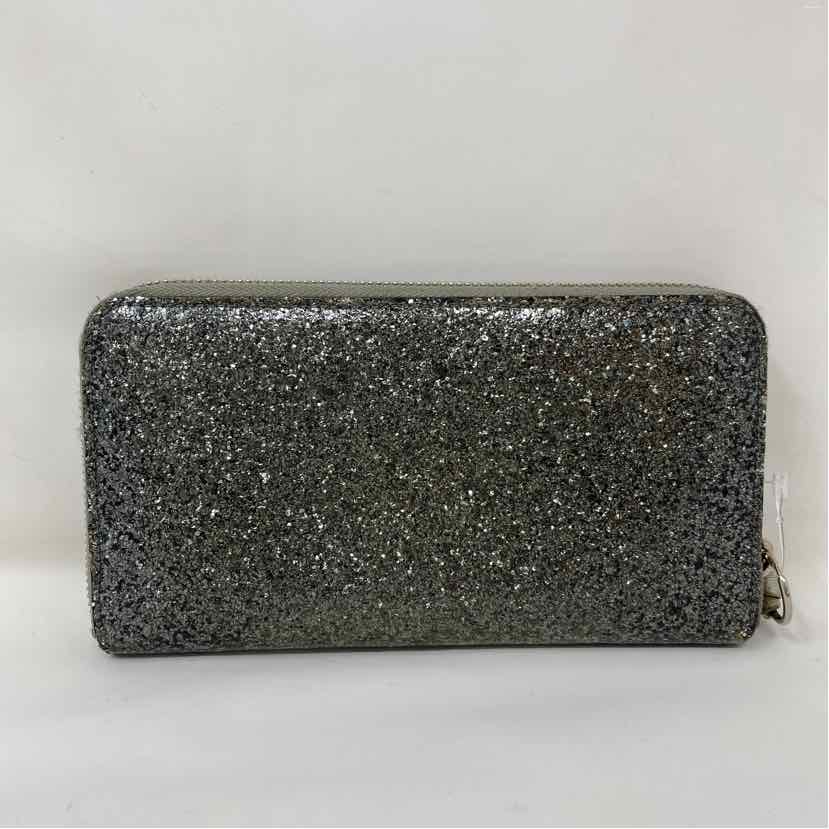 Pre-Owned Jimmy Choo Silver Multi Coated Canvas Designer Wallet