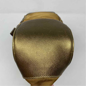 Pre-Owned Prada Gold Fabric Designer Handbag