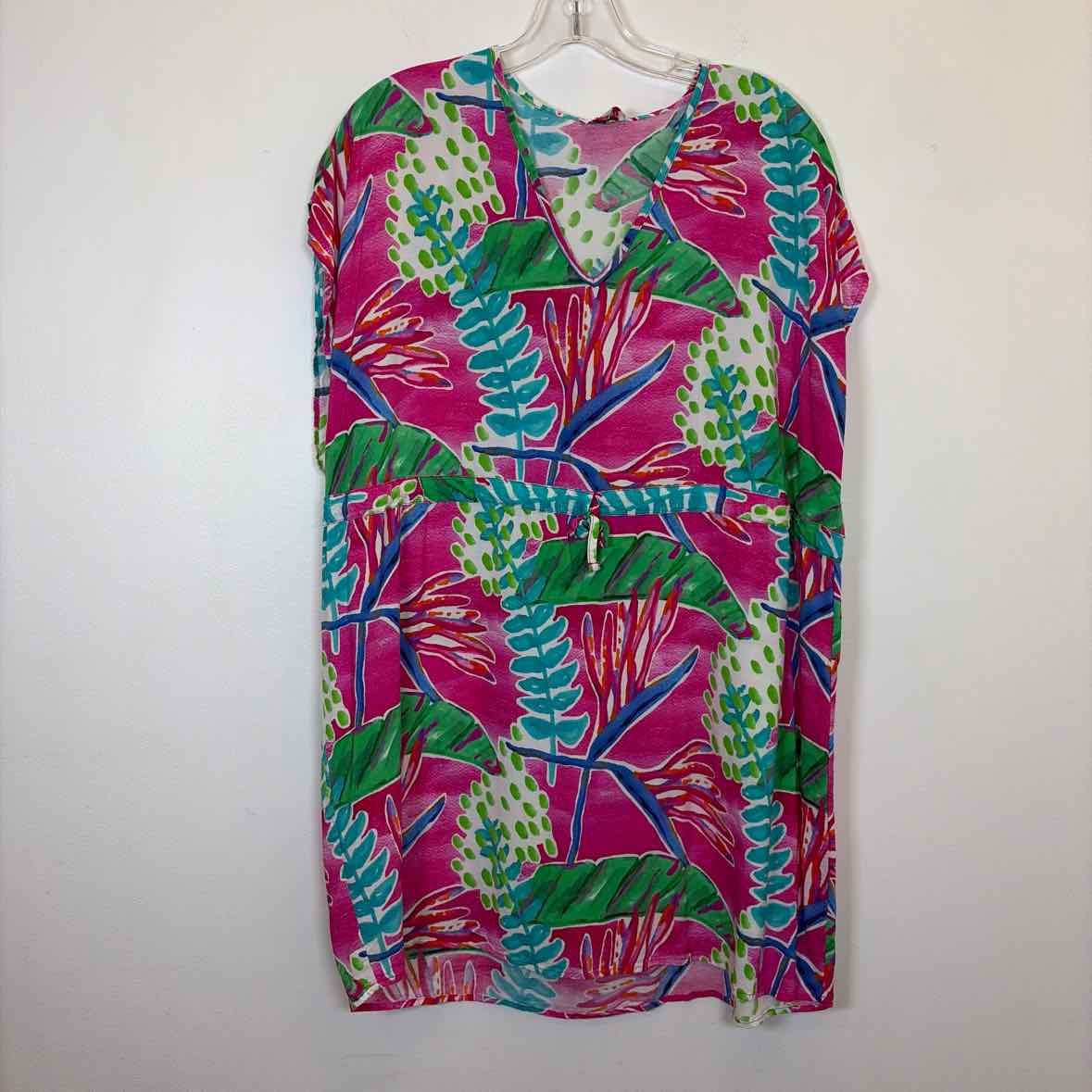 Pre-Owned Size One Size Top It Off Pink Multi Casual Dress