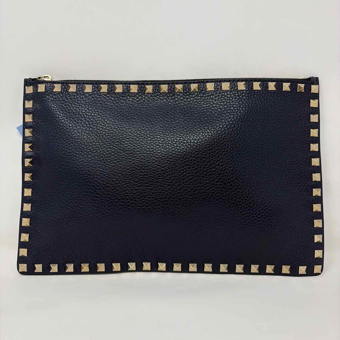 Pre-Owned Valentino Navy Leather Designer Handbag