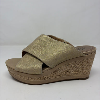 Pre-Owned Shoe Size 10  Lucca Lane Gold Multi Wedge