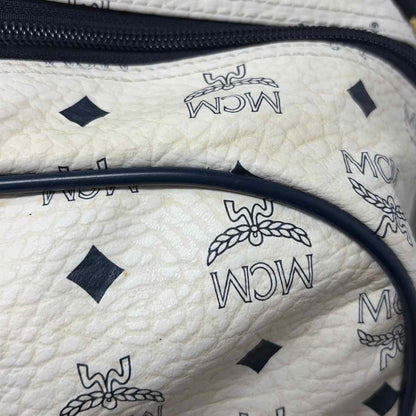 Pre-Owned MCM White Leather Designer Handbag