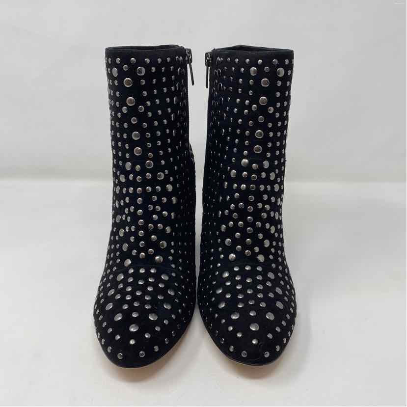 Pre-Owned Shoe Size 10 Vince Camuto Black & Silver Booties