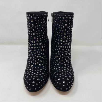 Pre-Owned Shoe Size 10 Vince Camuto Black & Silver Booties