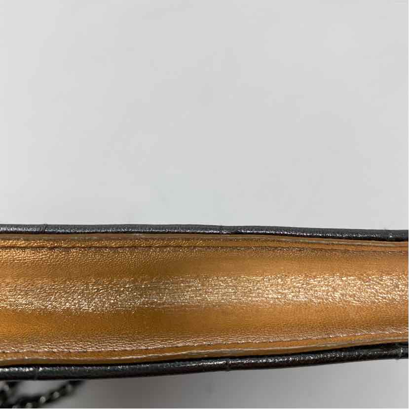 Pre-Owned Chanel Gunmetal Leather Designer Handbag