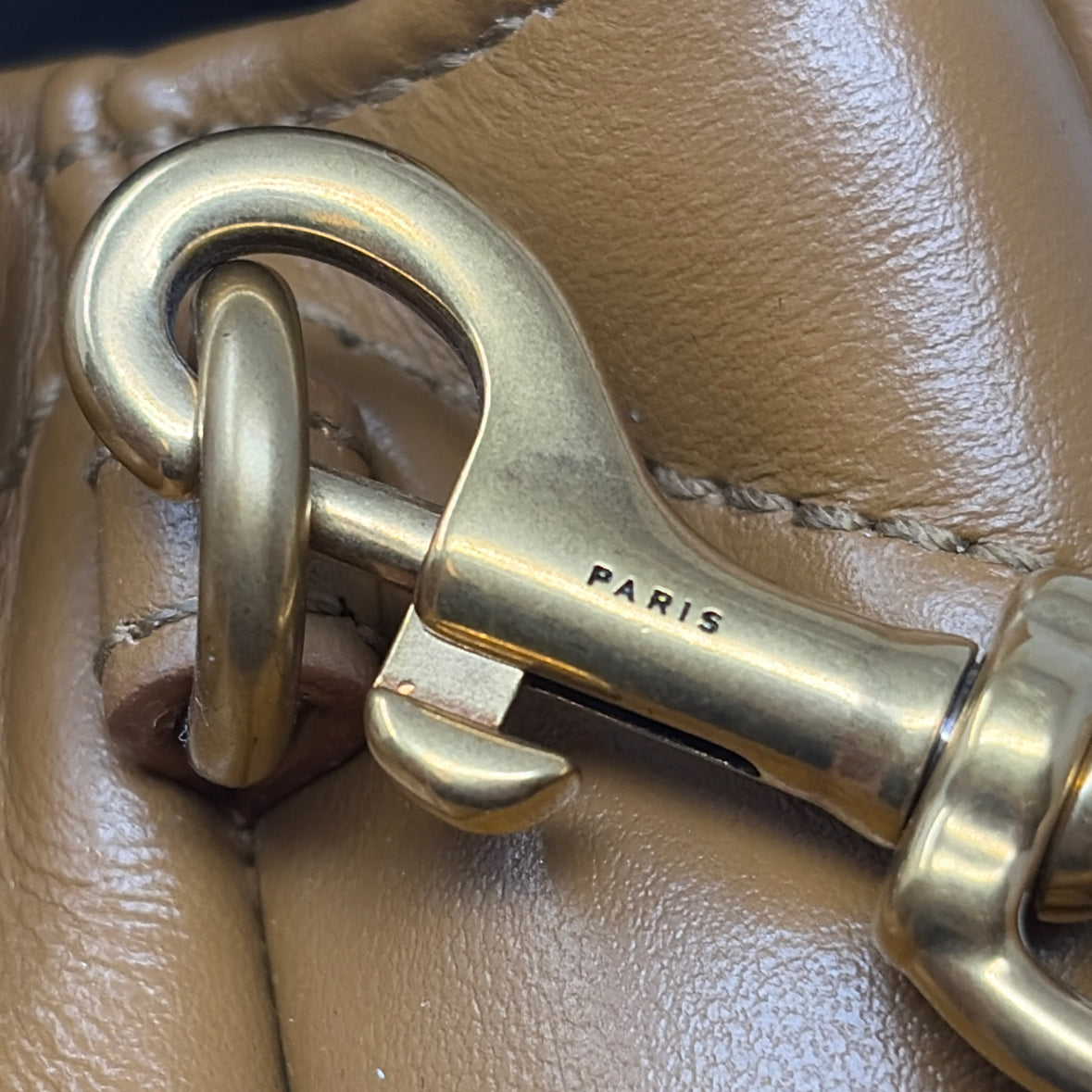 Pre-Owned Saint Laurent Cognac Leather Designer Handbag