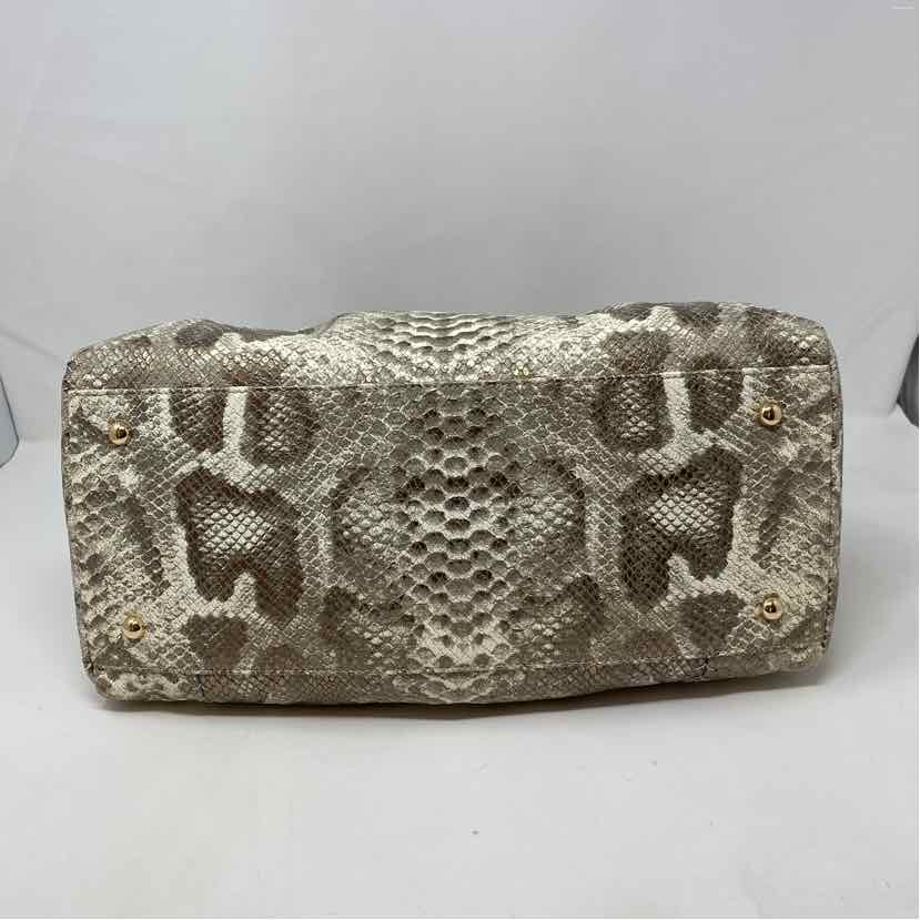 Pre-Owned Sandra Roberto Snake Print Leather Handbag