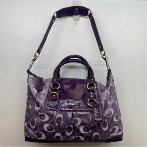 Pre-Owned Coach Purple Canvas Handbag