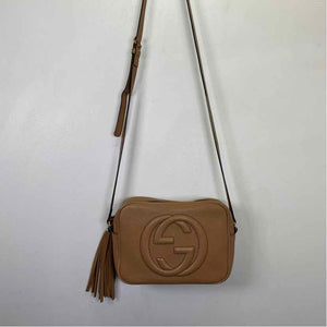 Pre-Owned Gucci Tan Leather Designer Handbag