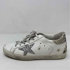 Pre-Owned Golden Goose White Multi Leather Shoe Size 6.5 Designer Shoes