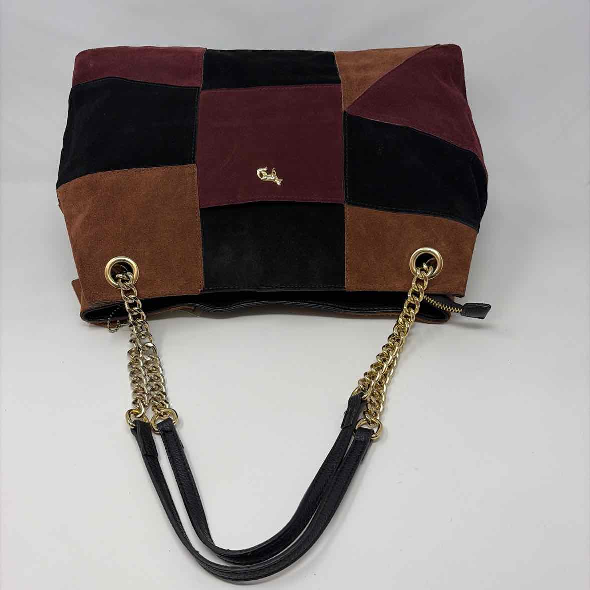 Pre-Owned Emma Fox Purple Multi Suede Handbag