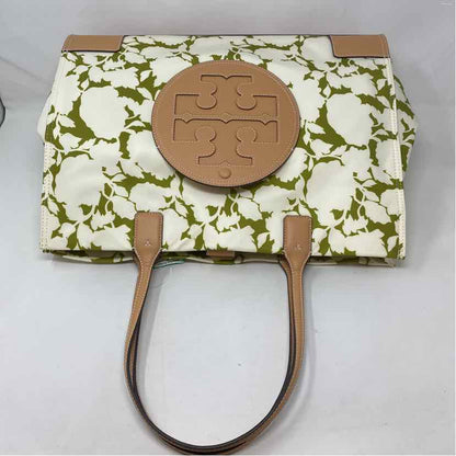 Pre-Owned Tory Burch Green Floral Nylon Handbag