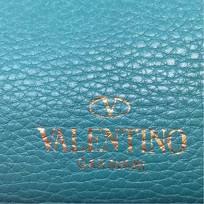 Pre-Owned Valentino Turqouise Leather Designer Handbag
