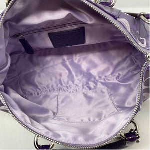 Pre-Owned Coach Purple Canvas Handbag