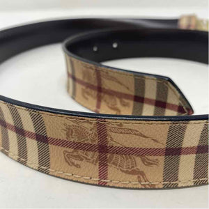 Pre-Owned Burberry Plaid Leather Designer Belt