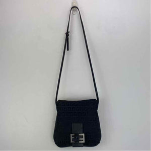 Pre-Owned Fendi Black Canvas Designer Handbag