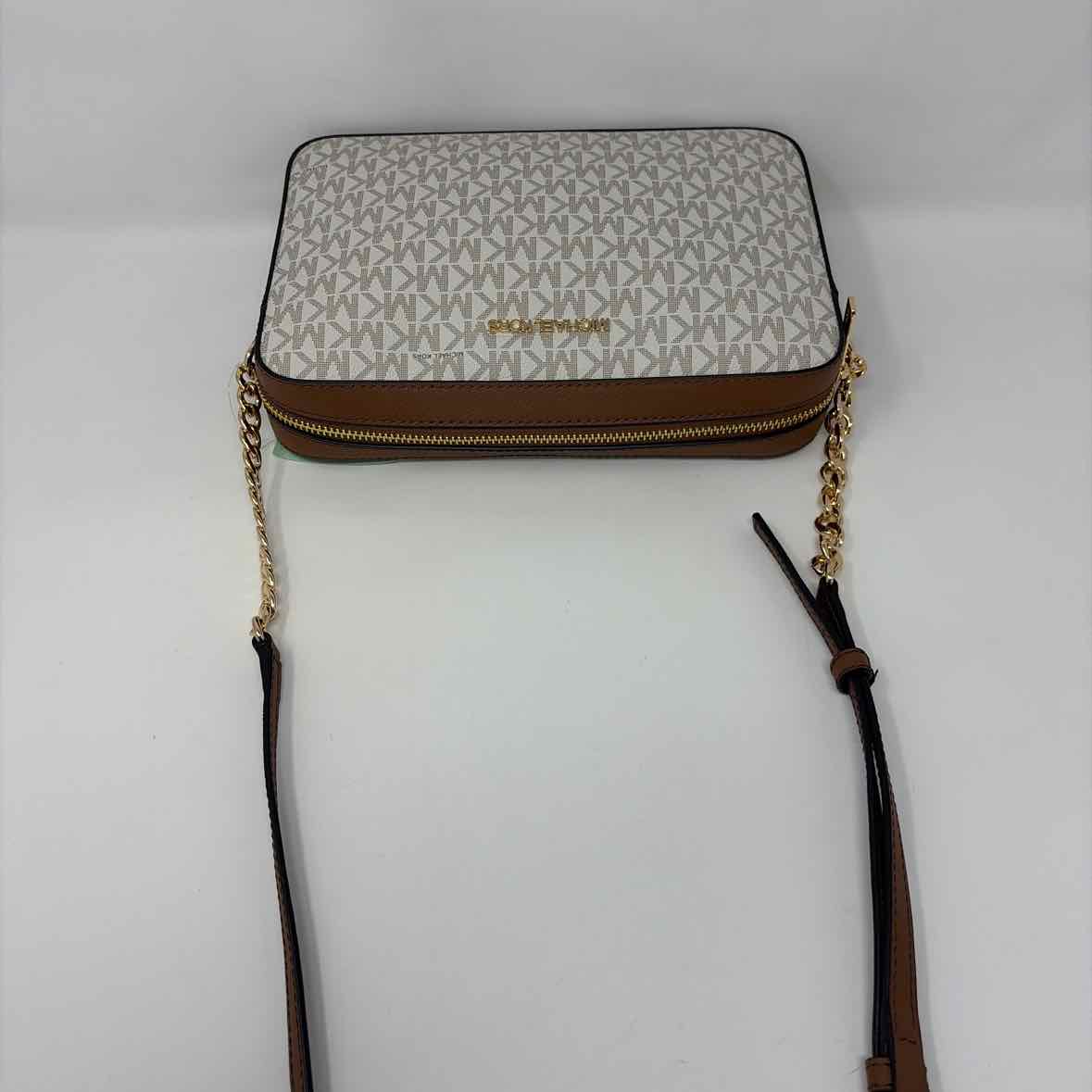 Pre-Owned Michael Kors White Multi Coated Canvas Handbag