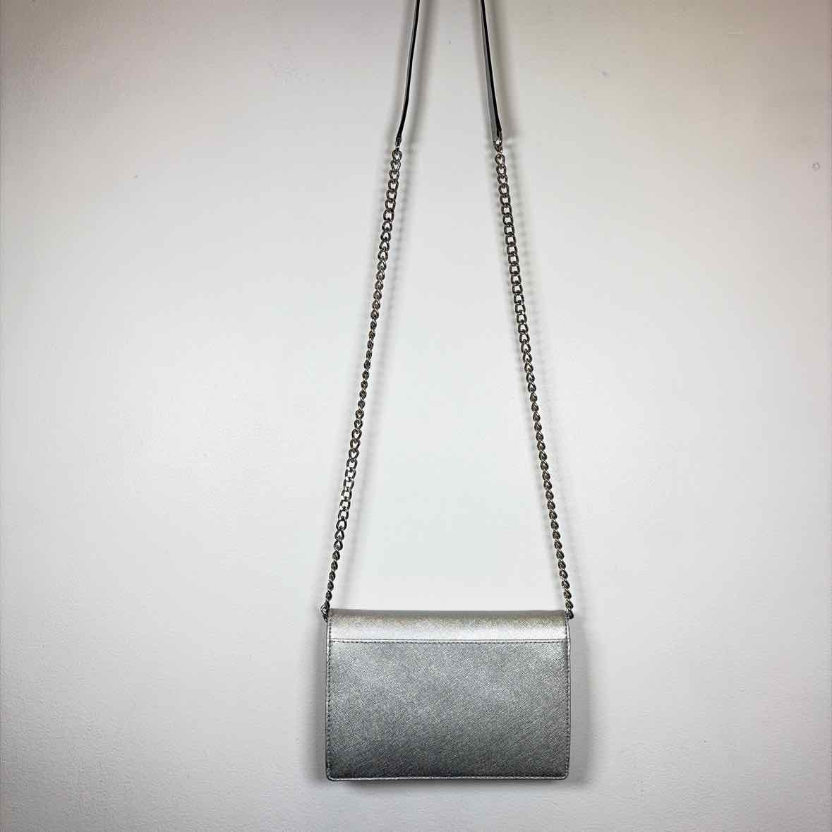 Pre-Owned Michael Kors Silver Coated Canvas Handbag