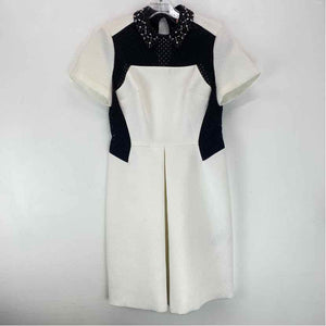 Pre-Owned Size S Karen Millen White W/ Black Casual Dress