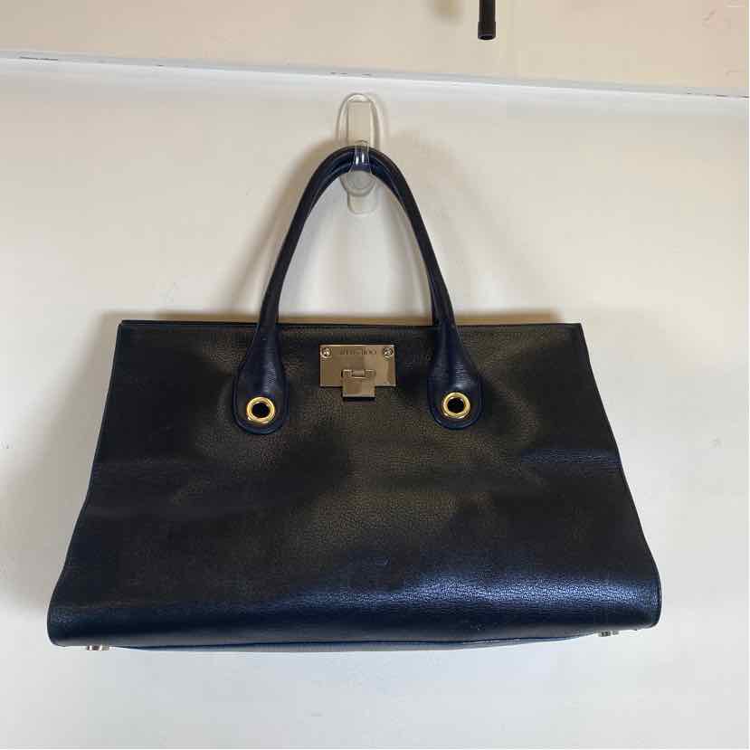 Pre-Owned Jimmy Choo Navy Leather Designer Handbag