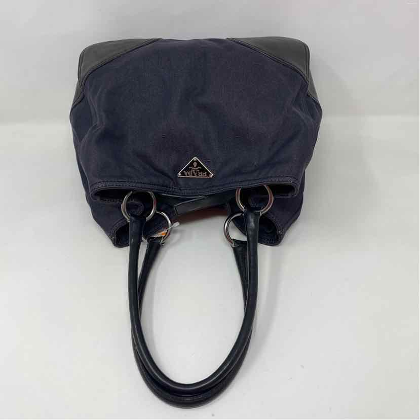 Pre-Owned Prada Black Denim Designer Handbag