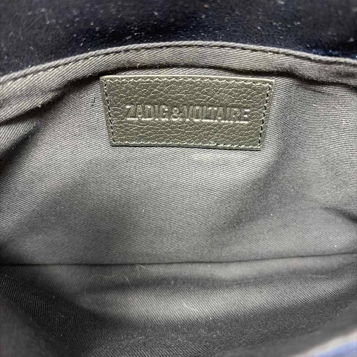 Pre-Owned Zadig&Voltaire Navy Velvet Handbag