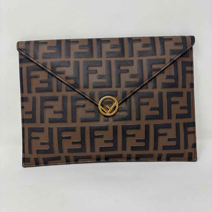 Pre-Owned Fendi Monogram Leather Designer Handbag