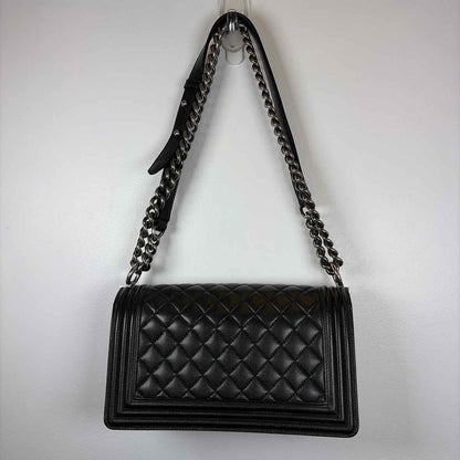 Pre-Owned Chanel Black Leather Designer Handbag