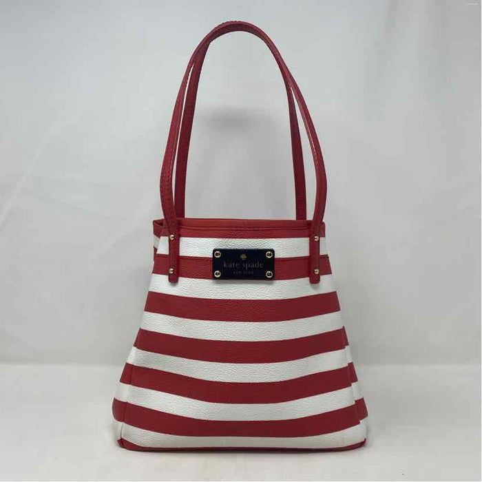 Pre-Owned Kate Spade Striped Leather Handbag