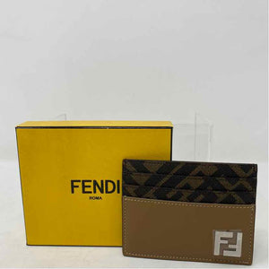 Pre-Owned Fendi Brown Leather Designer Wallet