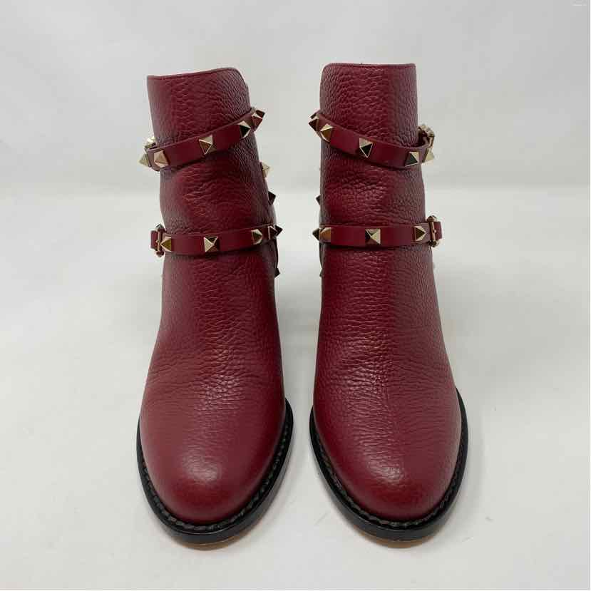 Pre-Owned Valentino Red Leather Shoe Size 5.5 Designer Shoes