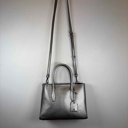 Pre-Owned Kate Spade Silver Leather Handbag