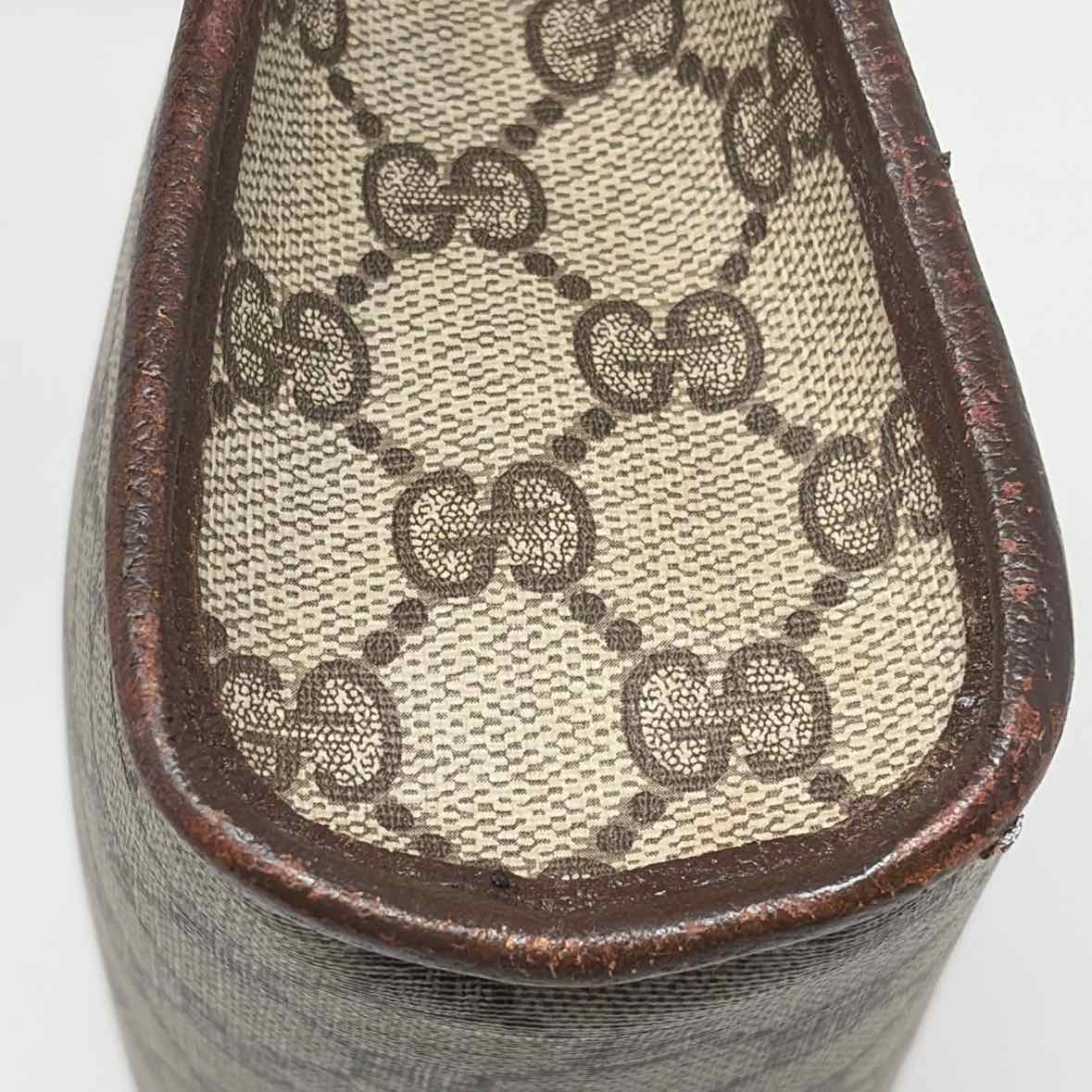 Pre-Owned Gucci Brown Leather Designer Handbag