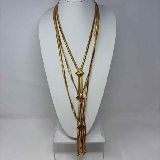 Pre-Owned Ingrid Cusson Gold Chains Necklace