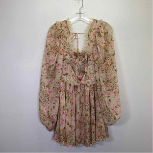 Pre-Owned Size XS For Love & Lemons pink floral Casual Dress