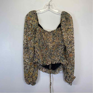 Pre-Owned Size L ASTR Tan Floral Top
